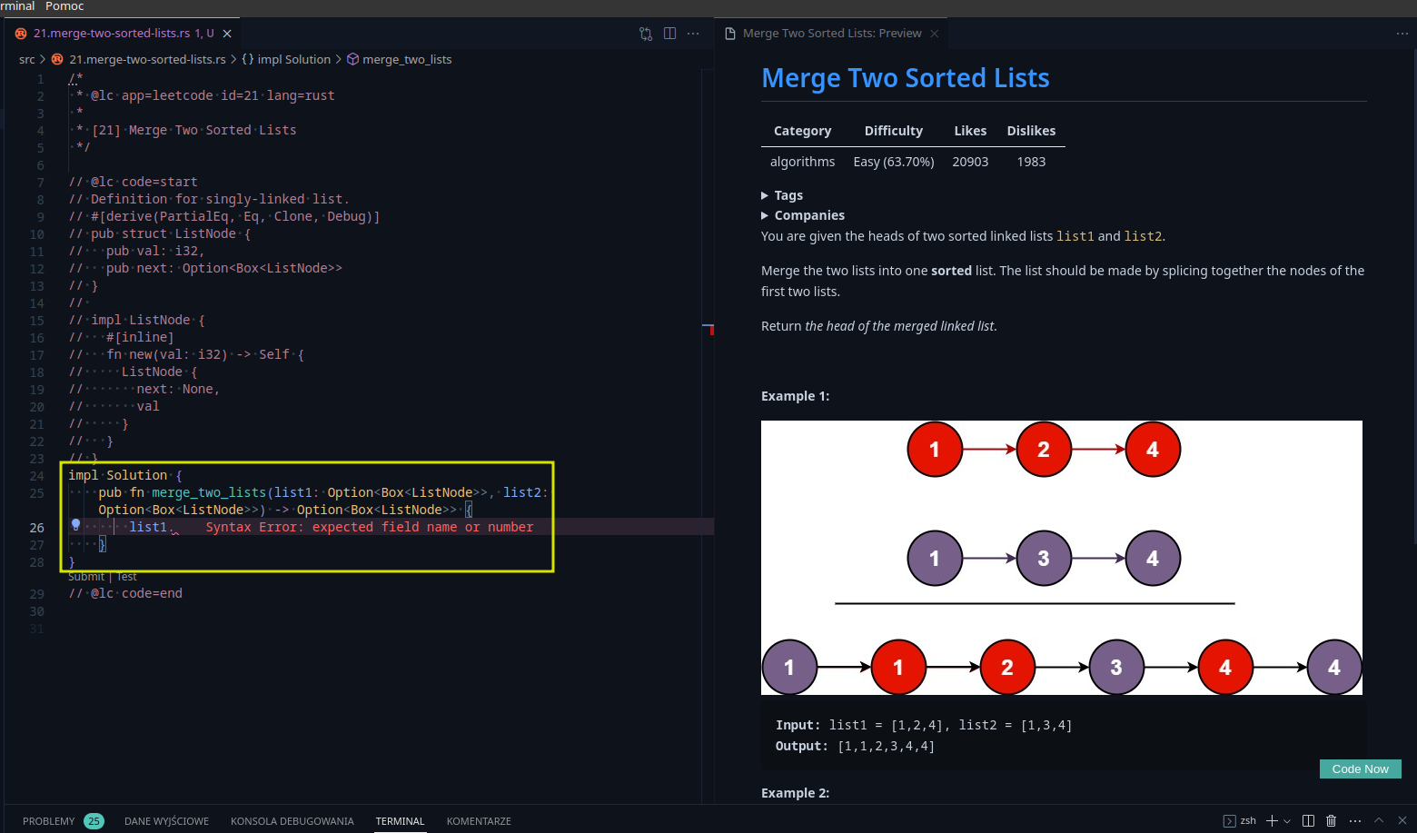 LeetCode extension initial environment